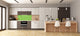 Contemporary glass kitchen panel - Wide format wall backsplash: Pastel Green