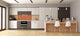 Contemporary glass kitchen panel - Wide format wall backsplash: Walnut