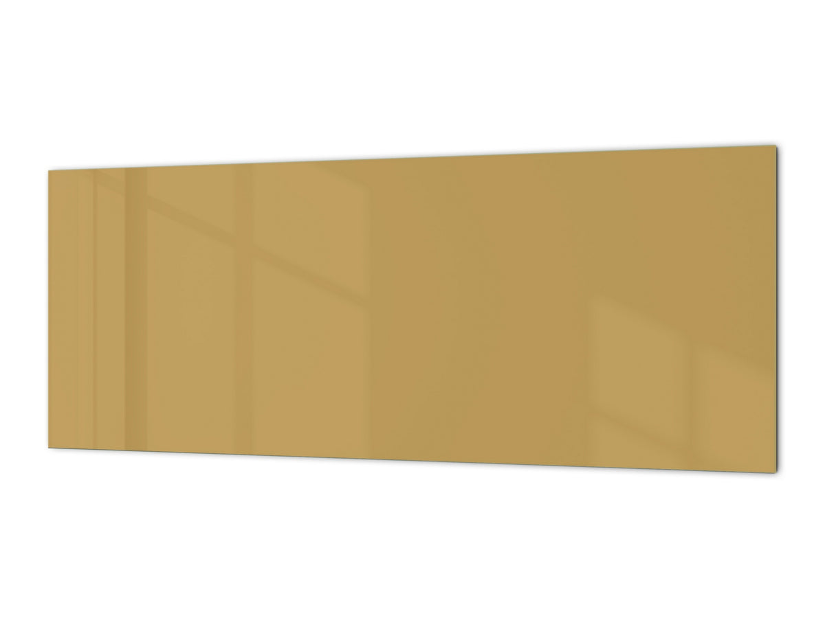 Contemporary glass kitchen panel - Wide format wall backsplash: Light Brown