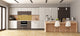 Contemporary glass kitchen panel - Wide format wall backsplash: Light Brown