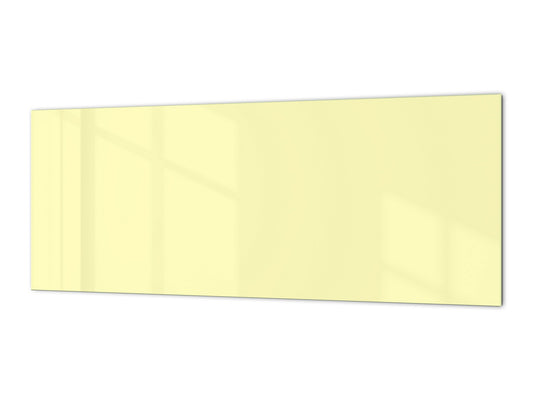 Contemporary glass kitchen panel - Wide format wall backsplash: Creamy