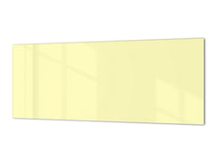 Contemporary glass kitchen panel - Wide format wall backsplash: Creamy