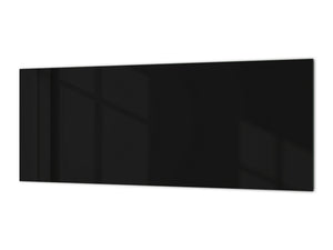 Contemporary glass kitchen panel - Wide format wall backsplash: Black