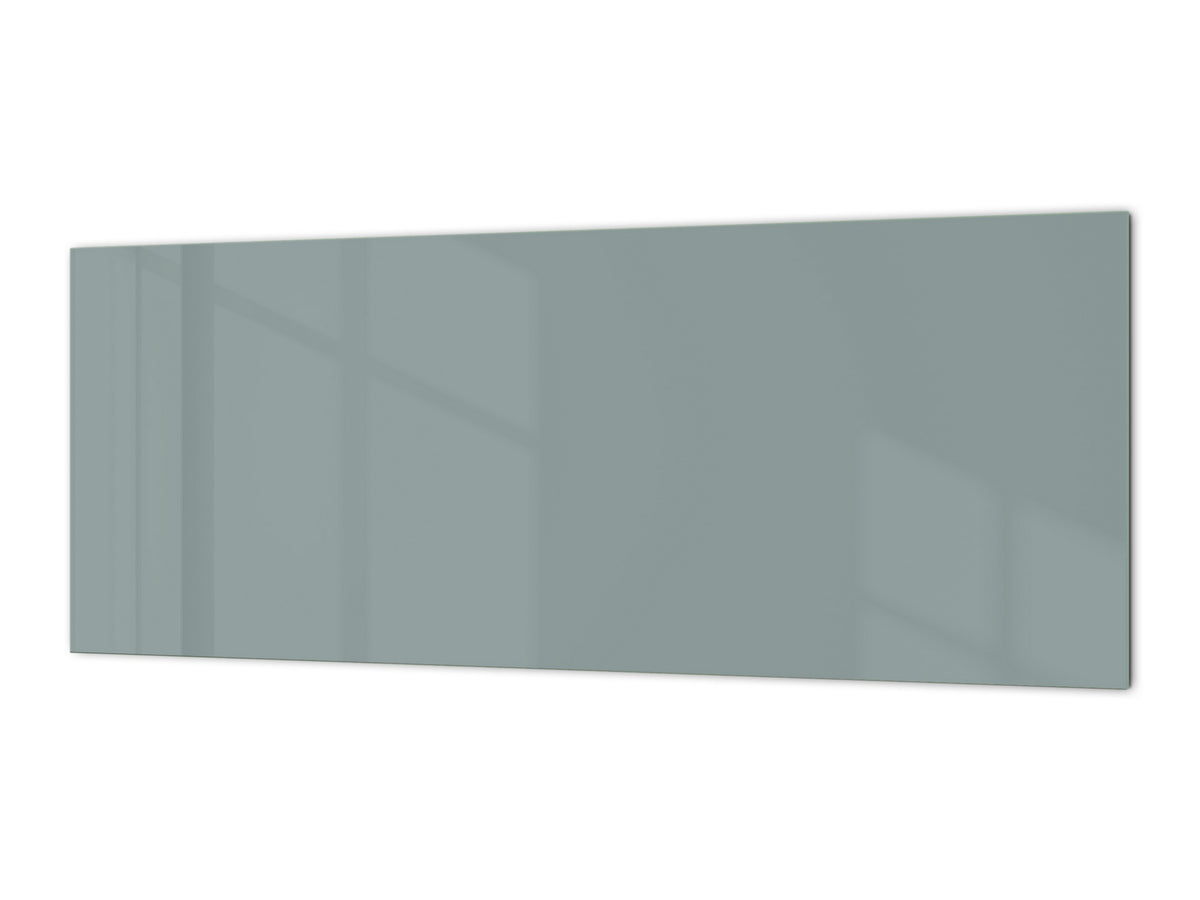 Contemporary glass kitchen panel - Wide format wall backsplash: Gray