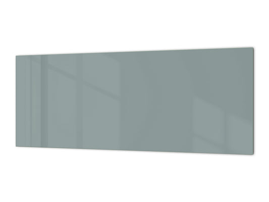 Contemporary glass kitchen panel - Wide format wall backsplash: Gray