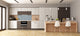 Contemporary glass kitchen panel - Wide format wall backsplash: Ash Gray