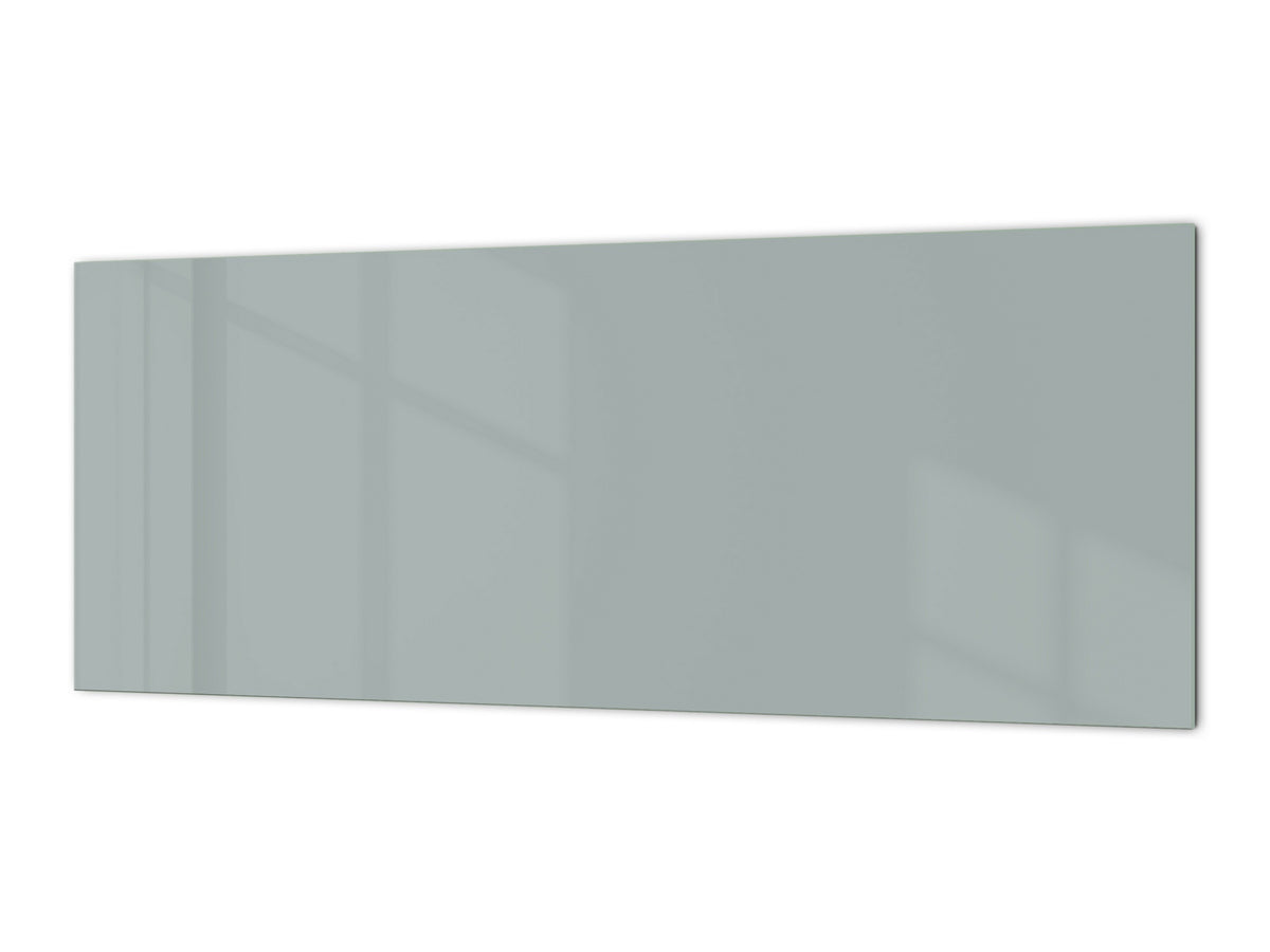 Contemporary glass kitchen panel - Wide format wall backsplash: Medium Gray