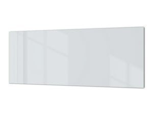 Contemporary glass kitchen panel - Wide format wall backsplash: Light Gray