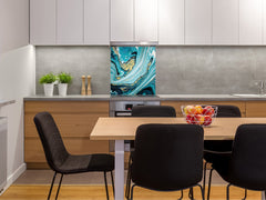 Glass kitchen backsplash – Tempered Glass splashback – Photo backsplash NBS03 Colourful abstractions Series: New ocean briefing