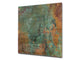 Toughened glass backsplash – Art glass design printed glass splashback NBS04 Rusted textures Series: Old copper oxidation