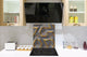 Unique Glass kitchen panel – Tempered Glass backsplash – Art design Glass Upstand NBS09 Colourful Variety Series: Glossy geometric modules