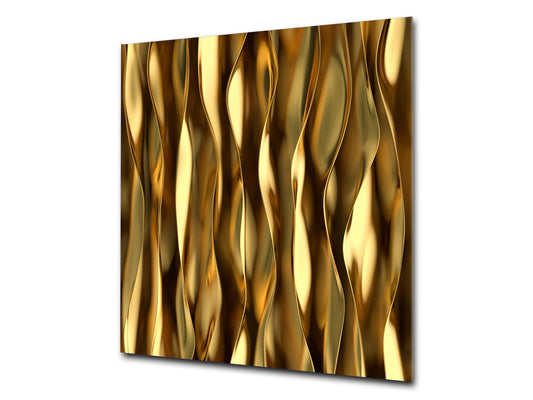 Paraschizzi vetro rinforzato – Paraspruzzi artistico stampato su vetro BS12 Trame bianche e grigi: Geometry Squares 2