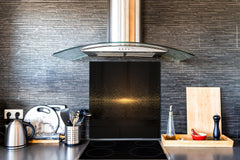 Stylish Tempered glass backsplash – Glass kitchen splashback – Glass upstand NBS08 Golden Waves Series: Sparkling golden dust