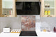 Glas Küchenrückwand – Hartglas-Rückwand – Foto-Rückwand BS12 Weiße und graue Texturen: Geometry Squares 2