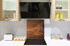 Printed tempered glass backsplash – Glass kitchen splashback NBS06 Textures and tiles 2 Series: Nutwood pattern