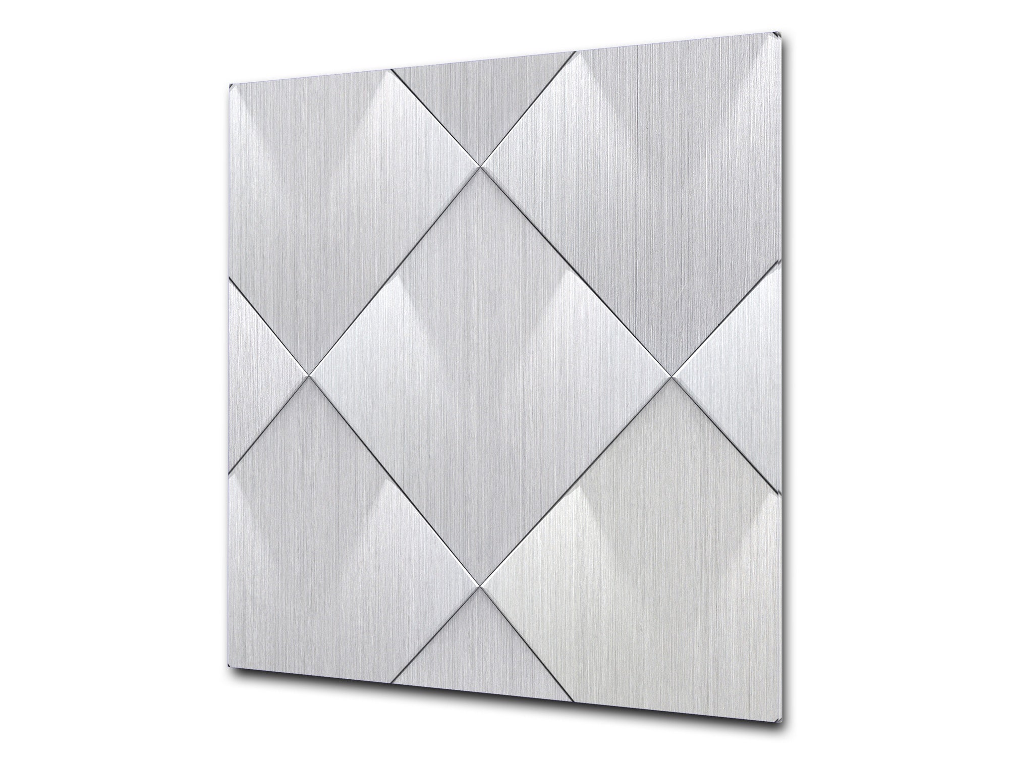 Glass kitchen backsplash – Tempered Glass splashback – Photo backsplash NBS10 Decorative Surfaces Series: Metal tiles