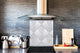 Glass kitchen backsplash – Tempered Glass splashback – Photo backsplash NBS10 Decorative Surfaces Series: Metal tiles