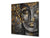 Printed tempered glass backsplash – Glass kitchen splashback NBS13 Abstract Graphics Series: Golden Buddha