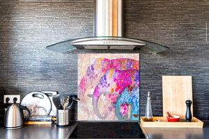 Printed Tempered glass wall art – Glass kitchen backsplash NBS12 Paintings Series: Beautiful Asian nature