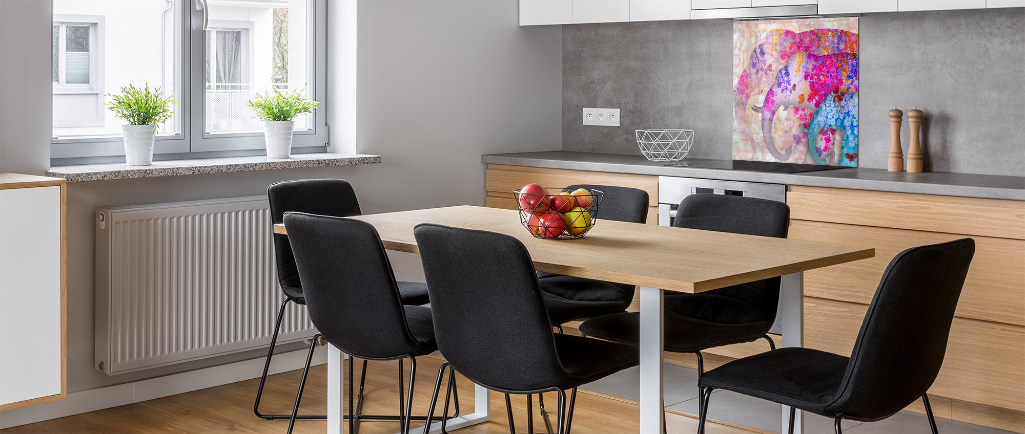 Printed Tempered glass wall art – Glass kitchen backsplash NBS12 Paintings Series: Beautiful Asian nature