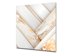 Glass kitchen backsplash – Tempered Glass splashback – Photo backsplash NBS10 Decorative Surfaces Series: Luxury white panels