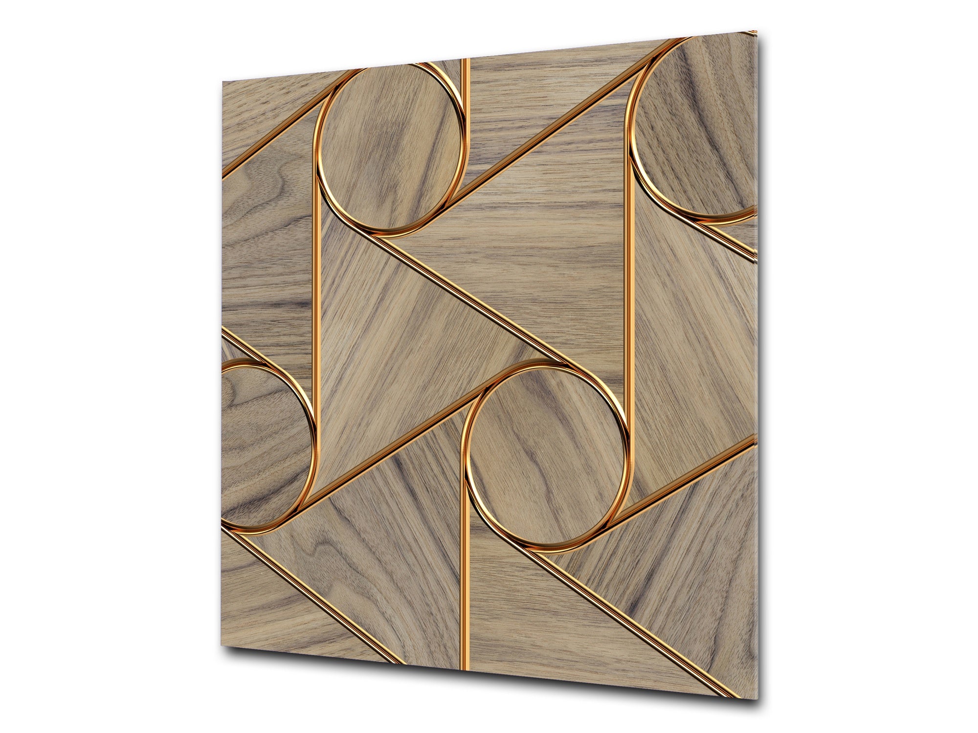 Glass kitchen backsplash – Tempered Glass splashback – Photo backsplash NBS10 Decorative Surfaces Series: Circles and triangles