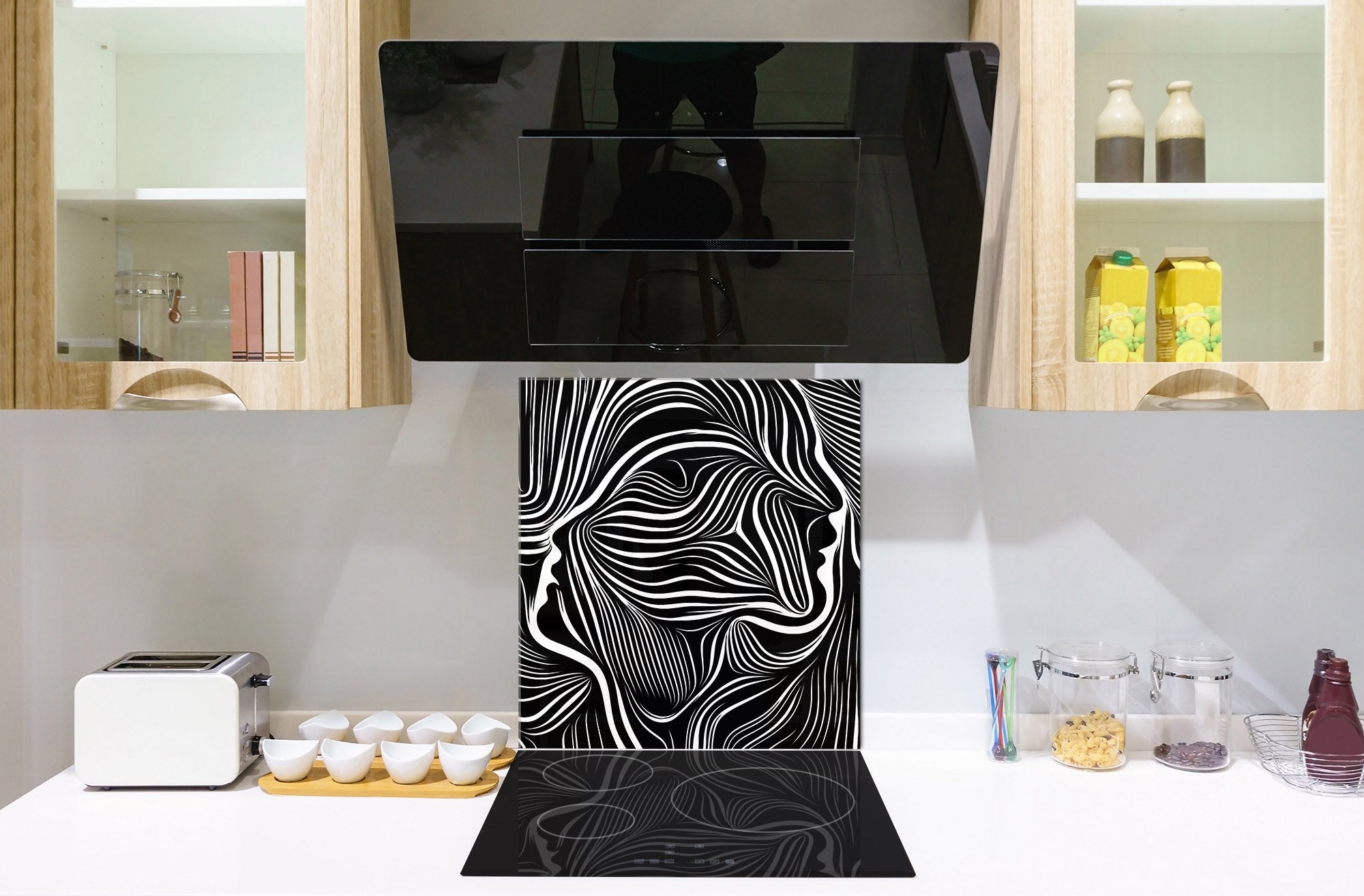 Printed Tempered glass wall art – Glass kitchen backsplash NBS12 Paintings Series: Human soul