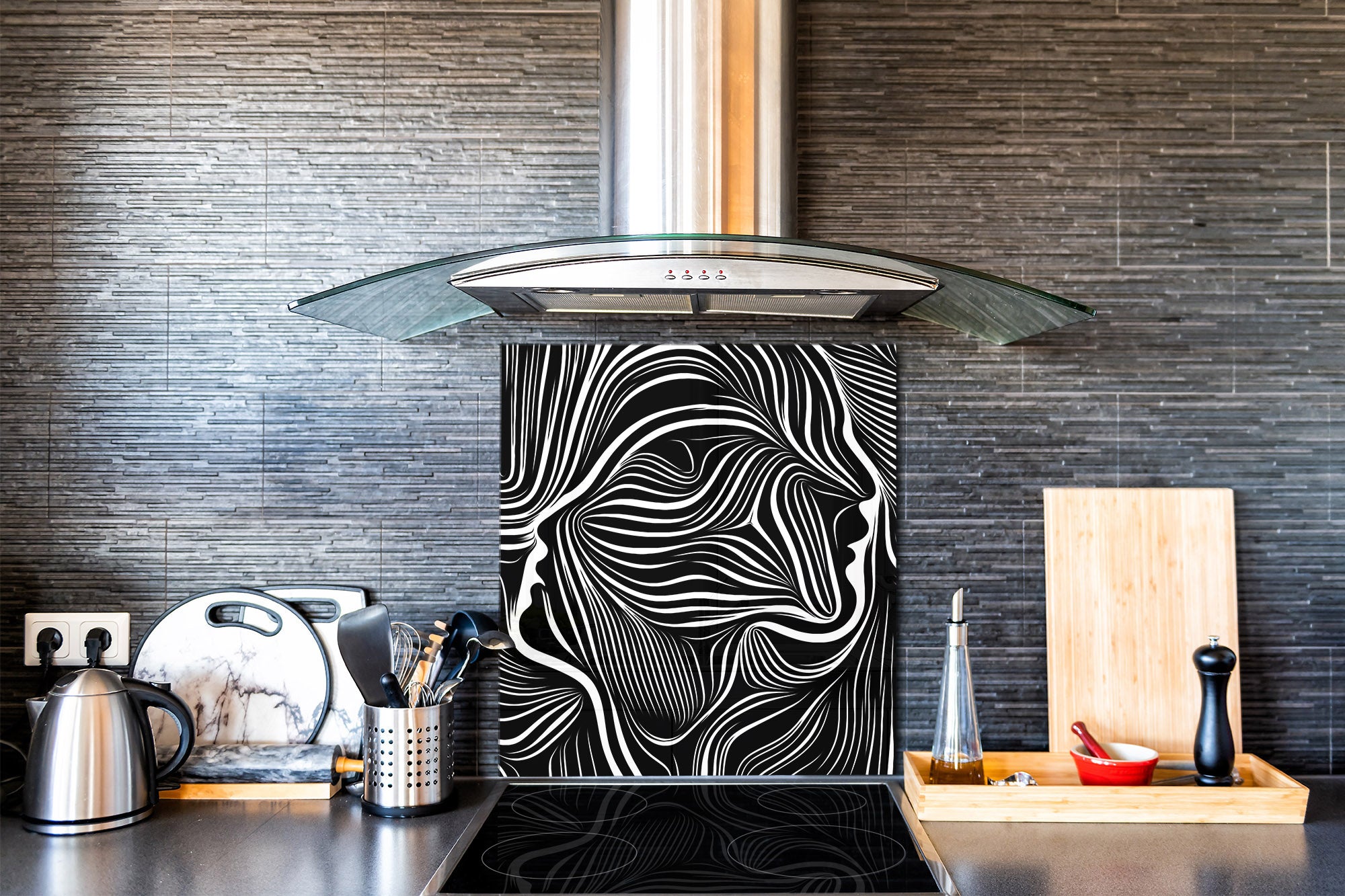 Printed Tempered glass wall art – Glass kitchen backsplash NBS12 Paintings Series: Human soul