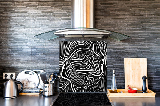 Printed Tempered glass wall art – Glass kitchen backsplash NBS12 Paintings Series: Human soul