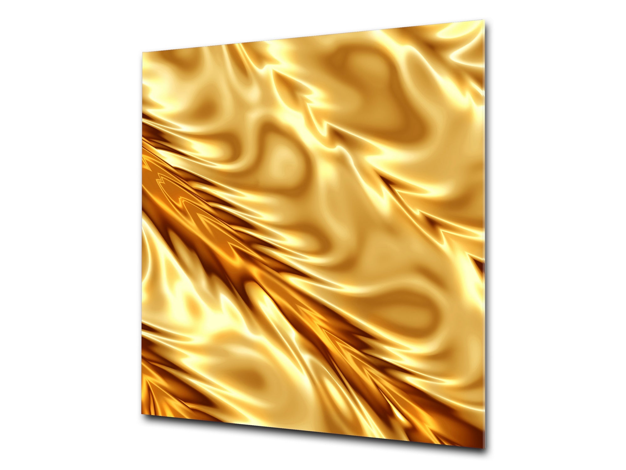 Stylish Tempered glass backsplash – Glass kitchen splashback – Glass upstand NBS08 Golden Waves Series: Luxury fabric 2