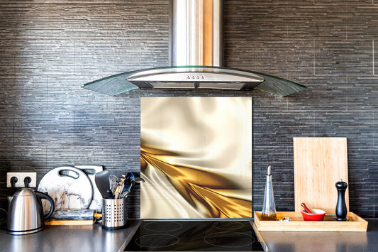 Paraschizzi vetro rinforzato – Paraspruzzi artistico stampato su vetro BS12 Trame bianche e grigi: Geometry Squares 2