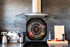 Printed tempered glass backsplash – Glass kitchen splashback NBS13 Abstract Graphics Series: Mystical astrology