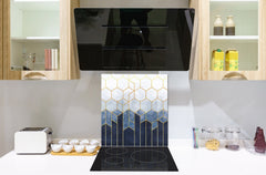 Printed tempered glass backsplash – Glass kitchen splashback NBS06 Textures and tiles 2 Series: Geometric abstraction