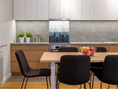 Printed tempered glass backsplash – Glass kitchen splashback NBS06 Textures and tiles 2 Series: Geometric abstraction