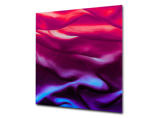 Unique Glass kitchen panel – Tempered Glass backsplash – Art design Glass Upstand NBS09 Colourful Variety Series: Colourful silk