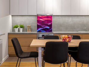 Unique Glass kitchen panel – Tempered Glass backsplash – Art design Glass Upstand NBS09 Colourful Variety Series: Colourful silk