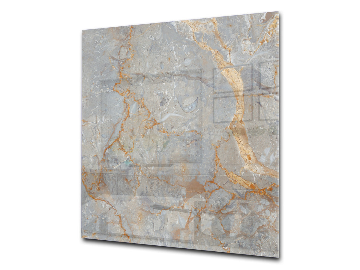 Unique Glass kitchen panel – Tempered Glass backsplash – Art design Glass Upstand NBS02 Marbles 2 Series: Natural breccia marble
