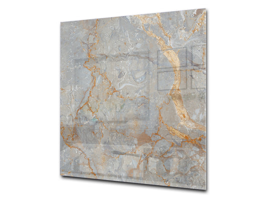 Unique Glass kitchen panel – Tempered Glass backsplash – Art design Glass Upstand NBS02 Marbles 2 Series: Natural breccia marble