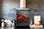 Printed tempered glass backsplash – Glass kitchen splashback NBS13 Abstract Graphics Series: Fierce dragon