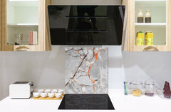 Unique Glass kitchen panel – Tempered Glass backsplash – Art design Glass Upstand NBS02 Marbles 2 Series: Glossy slab marble texture