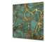 Stylish Tempered glass backsplash – Glass kitchen splashback – Glass upstand NBS01 Marbles 1 Series: Swirls of marble