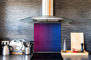 Printed Tempered glass wall art – Glass kitchen backsplash NBS05 Textures and tiles 1 Series: Club brick wall