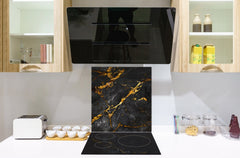 Glass kitchen backsplash – Tempered Glass splashback – Photo backsplash NBS03 Colourful abstractions Series: Glossy stone texture