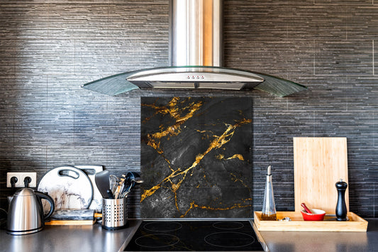 Glass kitchen backsplash – Tempered Glass splashback – Photo backsplash NBS03 Colourful abstractions Series: Glossy stone texture