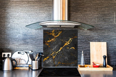 Glass kitchen backsplash – Tempered Glass splashback – Photo backsplash NBS03 Colourful abstractions Series: Glossy stone texture