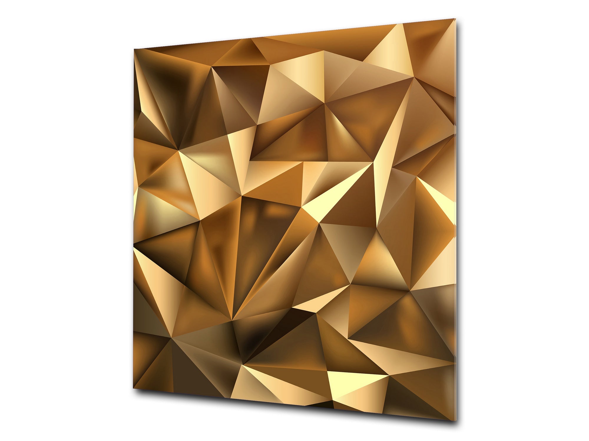 Stylish Tempered glass backsplash – Glass kitchen splashback – Glass upstand NBS08 Golden Waves Series: Stylish triangles