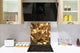 Stylish Tempered glass backsplash – Glass kitchen splashback – Glass upstand NBS08 Golden Waves Series: Stylish triangles