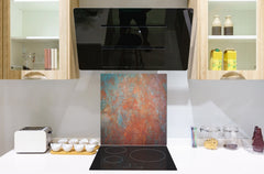 Toughened glass backsplash – Art glass design printed glass splashback NBS04 Rusted textures Series: Oxidized metal 2