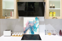 Glass kitchen backsplash – Tempered Glass splashback – Photo backsplash NBS03 Colourful abstractions Series: Abstract fluid art