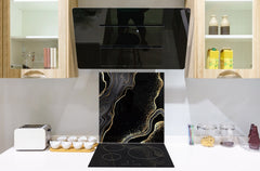 Glass kitchen backsplash – Tempered Glass splashback – Photo backsplash NBS03 Colourful abstractions Series: Glossy waves